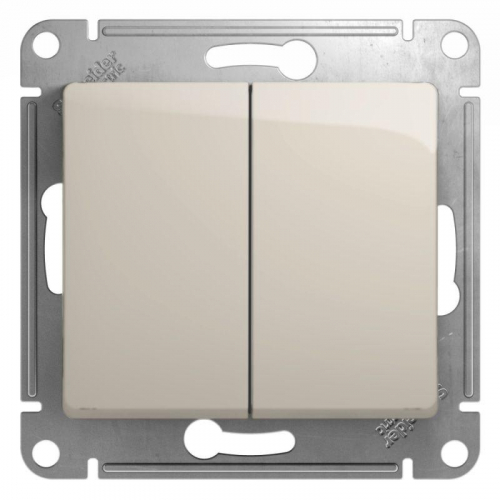 Выключатель 2-кл. СП Glossa 10А IP20 (сх. 5) 10AX механизм молочн. SE GSL000951 Выключатель 2-кл. СП Glossa 10А IP20 (сх. 5) 10AX механизм молочн. SE GSL000951