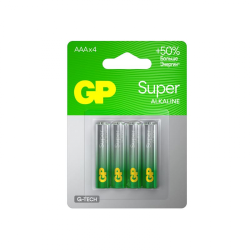 Элемент питания алкалиновый AAA/LR03 1.5В Super Alkaline G-Tech 24AA21-2CRSBC4 40/160 (блист.4шт) GP 21385 Элемент питания алкалиновый AAA/LR03 1.5В Super Alkaline G-Tech 24AA21-2CRSBC4 40/160 (блист.4шт) GP 21385