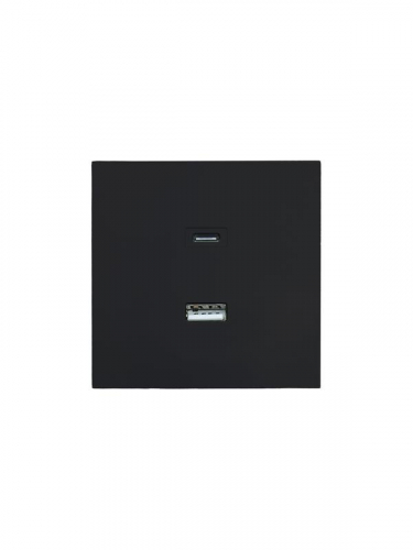 Розетка Type-C+ USB разъем СП ZIMA IP20 черн. бархат LEZARD 704-4288-192TC Розетка Type-C+ USB разъем СП ZIMA IP20 черн. бархат LEZARD 704-4288-192TC