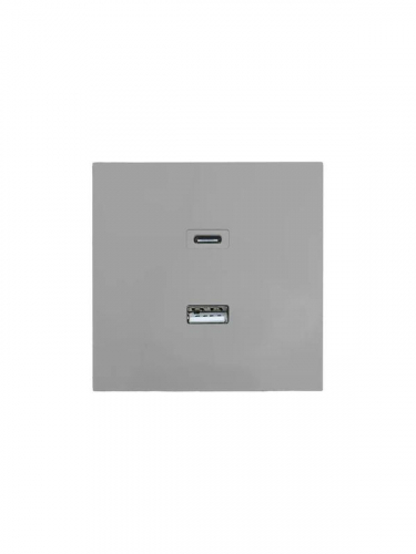 Розетка Type-C+ USB разъем СП ZIMA IP20 сер. матов. LEZARD 704-7488-192TC Розетка Type-C+ USB разъем СП ZIMA IP20 сер. матов. LEZARD 704-7488-192TC
