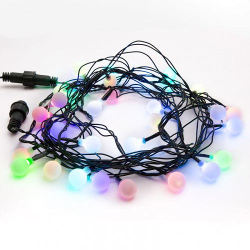 Гирлянда светодиодная "Шарики" 5м d18мм 30LED RGB 3.6Вт 220-240В IP20 провод ПВХ темн. зел. Neon-Night 303-549 фото 5 Гирлянда светодиодная "Шарики" 5м d18мм 30LED RGB 3.6Вт 220-240В IP20 провод ПВХ темн. зел. Neon-Night 303-549 фото 5