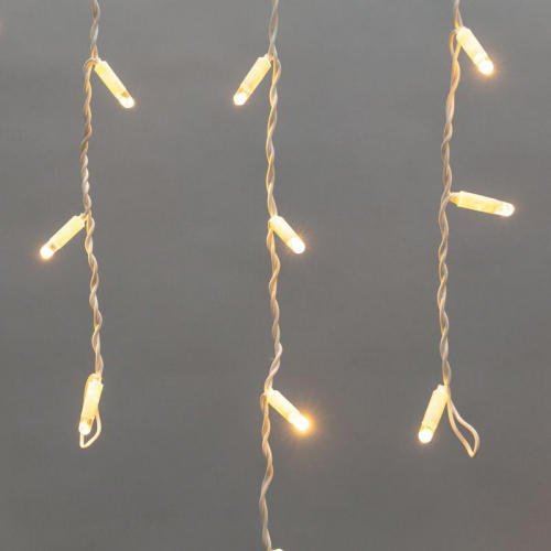 Гирлянда светодиодная "Айсикл" (бахрома) 1.8х0.5м 48LED тепл. бел. 3Вт 230В IP65 провод бел. Neon-Night 255-026 фото 4