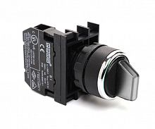 Переключатель 0-1 с фиксацией бел. (1НО) EMAS B100SL20B