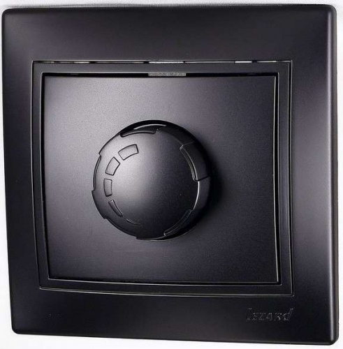 Светорегулятор СП 1000Вт Mira со вставкой черн. бархат LEZARD 701-4242-157 фото 2