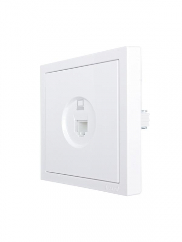 Розетка компьютерная 1-м СП ZIMA IP20 кат.5 механизм бел. LEZARD 704-0288-139 фото 2