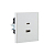 Розетка 2-м СП STRONG 16А IP20 USB-A + Type-C 3А с функцией быстрой зарядки жемчуж. Kranz KR-78-0734-4