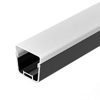 Профиль LINE-D-3734-2000 TETRA BLACK+OPAL L2000 с экраном алюм. (компл.) Arlight 055072