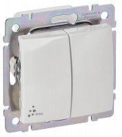 Переключатель проходной 2-кл. СП Valena 10А IP44 250В механизм бел. IEK 770098