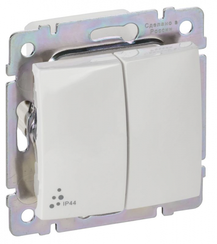 Переключатель проходной 2-кл. СП Valena 10А IP44 250В механизм бел. IEK 770098 Переключатель проходной 2-кл. СП Valena 10А IP44 250В механизм бел. IEK 770098