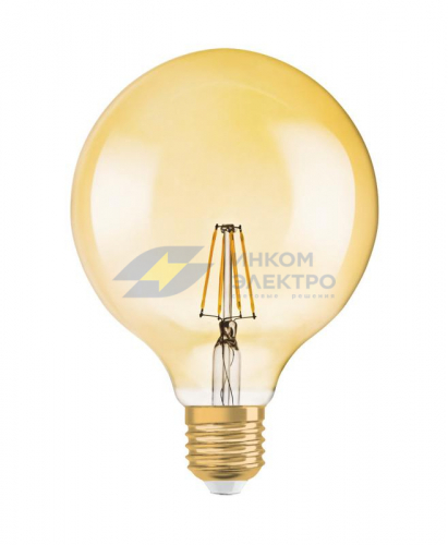 Лампа светодиодная филаментная 1906 LED GLOBE 6.5W/824 FIL GD FS1 E27 230В OSRAM 4058075808997 фото 2