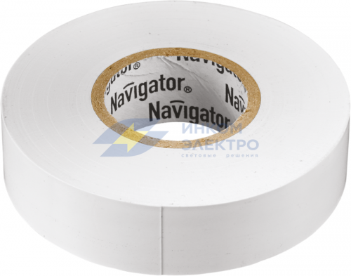 Изолента ПВХ 15мм (рул.20м) бел. NIT-B15-20/WH Navigator 71102