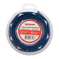 Трубка термоусадочная ТУТ нг 6.0/3.0 син. ролик 2.44м Rexant 29-0035