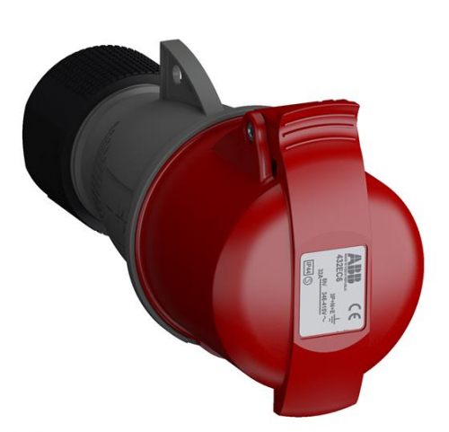 Розетка кабельная 432EC6 Easy&Safe 432EC6 32А 3P+N+E IP44 6ч Amphenol Industrial (бывш. ABB) 2CMA102051R1000