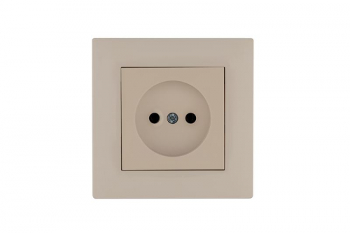 Розетка 1-м Karea RIZZ без заземл. крем Makel 88010022