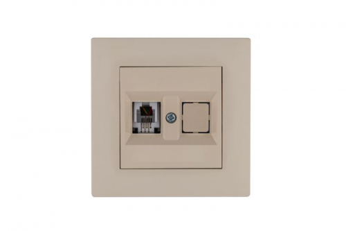 Розетка компьютерная CAT 5+гнездо Karea RIZZ крем Makel 88010035 Розетка компьютерная CAT 5+гнездо Karea RIZZ крем Makel 88010035