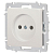 Розетка 1-м СП Accent 6-201-06 16А IP20 250В 2P перламутр. Intro Б0063667