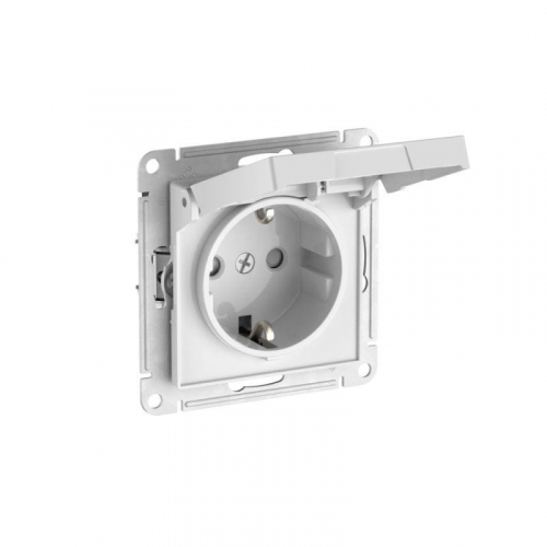 Розетка AtlasDesign 16А IP20 с заземл. защ. шторки с крышкой быстрозажим. клем. механизм бел. SE ATN000146S фото 5