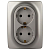 Розетка 2-м СП Эра12 12-2106-16 16А 250В 2X2P+E Schuko титан Эра Б0065706