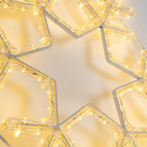 Фигура светодиодная "Снежинка большая" 55х55см 180LED тепл. бел. 22Вт 220-240В IP65 дюралайт Neon-Night 501-324 фото 2 Фигура светодиодная "Снежинка большая" 55х55см 180LED тепл. бел. 22Вт 220-240В IP65 дюралайт Neon-Night 501-324 фото 2