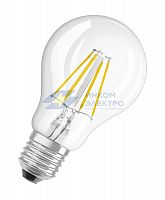 Лампа светодиодная филаментная Retrofit A 5Вт (замена 40Вт) прозр. 2700К тепл. бел. E27 470лм угол пучка 320град. 220-240В диммир. OSRAM 4058075211322