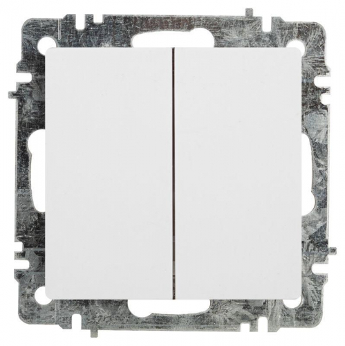Переключатель 2-кл. СП Accent 6-107-01 10А IP20 250В AL/CU бел. Intro Б0063554