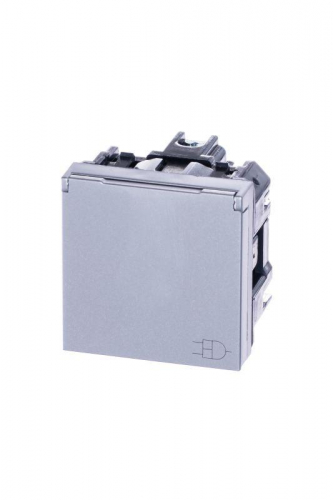 Розетка 1-м СП 2мод. Zenit 16А IP21 250В с заземл. Schuko защ. шторки с крышкой механизм серебр. ABB 2CLA228810N1301 Розетка 1-м СП 2мод. Zenit 16А IP21 250В с заземл. Schuko защ. шторки с крышкой механизм серебр. ABB 2CLA228810N1301