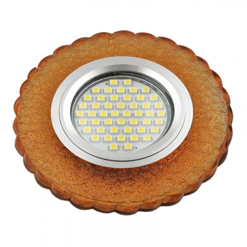 Светильник DLS-L140 GU5.3 GLASSY/GOLD GU5.3 встраив. доп. светодиод. подсветка 3Вт без лампы стекло Fametto UL-00003875
