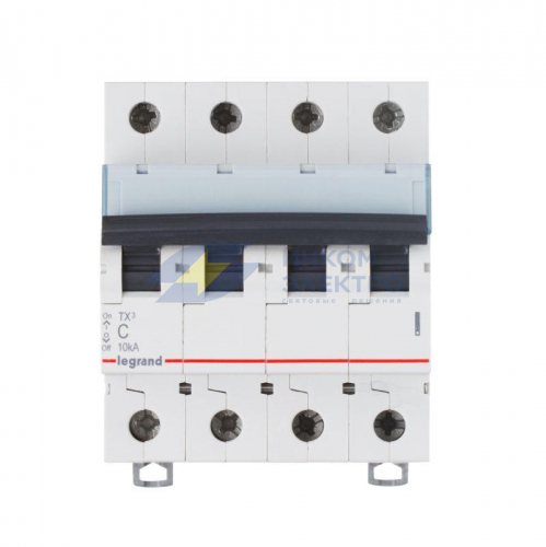 Выключатель автоматический модульный 4п C 13А 10кА TX3 6000 4мод. 400В Leg 403957