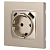 Розетка Эра12 12-4108-04 16А 250В 2P+E с USB type-A+C 5В-3А защ. шторки шампань Эра Б0067727