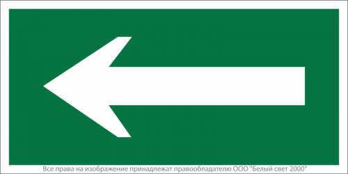 Знак безопасности NPU-1510.N01"Движение к выходу" Белый свет a17635