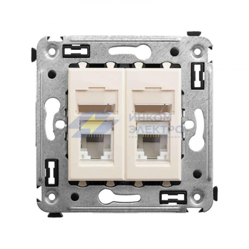 Розетка компьютерная 2-м СП Avanti &amp;quot;Ванильная дымка&amp;quot; RJ45 кат.5E DKC 4405464