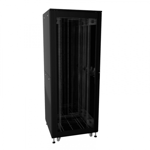 Шкаф напольный IT-CQE-N 19дюйм 42U 800х800мм крыша с вырубкой; дверь стекло и двойн. сплошная метал.; двойн. боков. панели; разобран. RAL9005 черн. DKC R5ITN42808FG1M2SB фото 2 Шкаф напольный IT-CQE-N 19дюйм 42U 800х800мм крыша с вырубкой; дверь стекло и двойн. сплошная метал.; двойн. боков. панели; разобран. RAL9005 черн. DKC R5ITN42808FG1M2SB фото 2