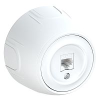Розетка компьютерная 1-м RJ45 кат.5E Rotondo бел. OneKeyElectro7700886