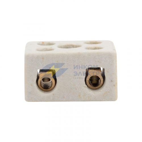 Клемма керамическая винтовая 10кв.мм 2 пары контактов с крепежным отверстием (уп.100шт) Rexant 07-6222 фото 2
