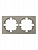 Рамка 2-м OSEN горизонт. квадрат титан LEZARD 743-3700-147
