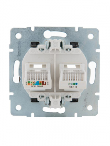 Розетка компьютерная + телефонная 2-м СП Karina RJ45 + RJ11 механизм черн. бархат LEZARD 707-4288-143 фото 3 Розетка компьютерная + телефонная 2-м СП Karina RJ45 + RJ11 механизм черн. бархат LEZARD 707-4288-143 фото 3