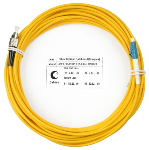 Шнур оптический FOP(S)-9-LC-FC-10M SIMPLEX LC-FC 9/125 SM 10м LSZH Cabeus 7511c Шнур оптический FOP(S)-9-LC-FC-10M SIMPLEX LC-FC 9/125 SM 10м LSZH Cabeus 7511c
