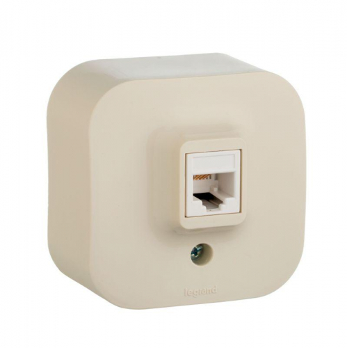 Розетка телефонная 1-м ОП Quteo RJ11 сл. кость IEK 782244 Розетка телефонная 1-м ОП Quteo RJ11 сл. кость IEK 782244