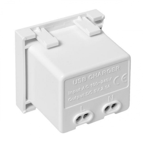 Розетка USB 2-м A+C 2.1А без индикатора бел. EKF E2MR2-21USB-10-AC фото 7