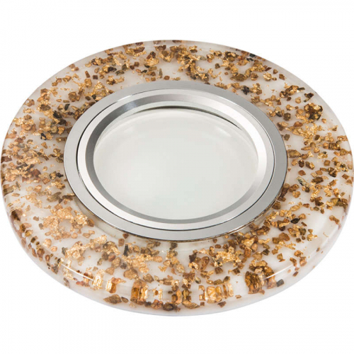 Светильник декоративный Luciole DLS-L108 GU5.3 CHROME/WHITE GU5.3 встраив. доп. светодиод. подсветка 3Вт без лампы основание метал. хром отделка полимерн. покрытие бел. с частицами цвета кофе Fametto UL-00000359 Светильник декоративный Luciole DLS-L108 GU5.3 CHROME/WHITE GU5.3 встраив. доп. светодиод. подсветка 3Вт без лампы основание метал. хром отделка полимерн. покрытие бел. с частицами цвета кофе Fametto UL-00000359