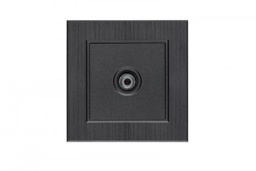 Розетка TV проходная Karea LINE STAR дым. металлик Makel 86050007 Розетка TV проходная Karea LINE STAR дым. металлик Makel 86050007