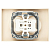 Розетка 2-м СП Accent 6-204-02 16А IP20 250В 2P AL/CU сл. кость Intro Б0063474