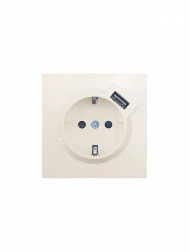 Розетка 1-мест. с/з+USB разъем СП ZIMA IP20 слон. кость LEZARD 704-9088-181 Розетка 1-мест. с/з+USB разъем СП ZIMA IP20 слон. кость LEZARD 704-9088-181