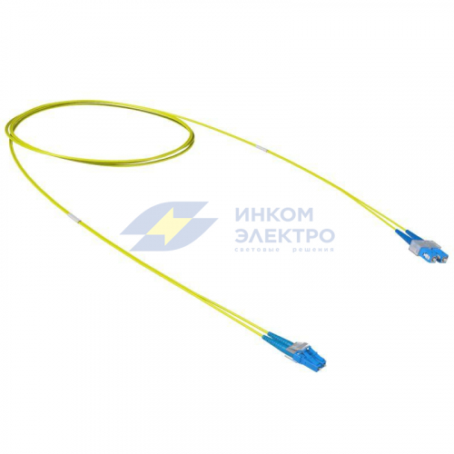 Шнур оптический коммутационный переходной Duplex LC-UPC/SC-UPC 9/125 OS2 3м DKC RNPC9DCULU3 Шнур оптический коммутационный переходной Duplex LC-UPC/SC-UPC 9/125 OS2 3м DKC RNPC9DCULU3