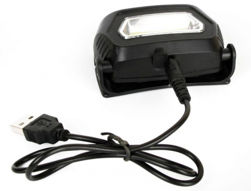 Фонарь аккумуляторный налобный LED5359 COB 3Вт 3 режима аккум. 5В пластик. черн. (бокс) Ultraflash 13803 фото 2