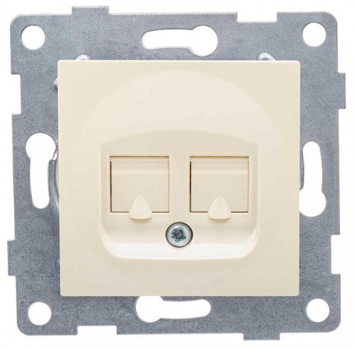 Розетка компьютерная + телефонная 2-м СП Ugra RJ45 + RJ12 механизм беж. GUSI С11КТ-003 Розетка компьютерная + телефонная 2-м СП Ugra RJ45 + RJ12 механизм беж. GUSI С11КТ-003