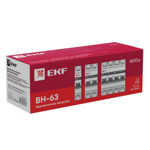 Выключатель нагрузки 3п 40А ВН-63 PROxima EKF SL63-3-40-pro фото 4