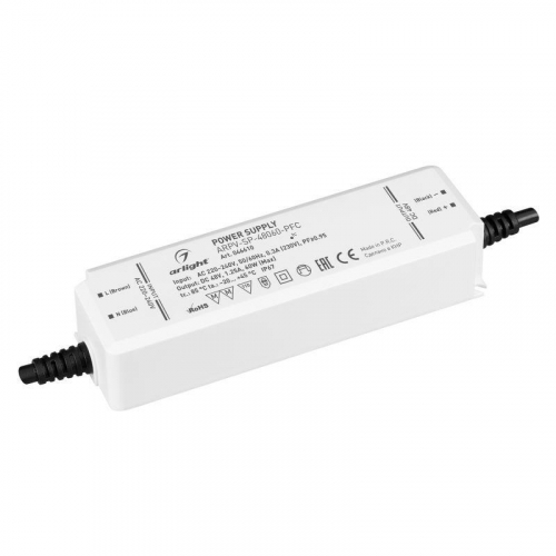 Блок питания ARPV-SP-48060-PFC (48В 1.25А 60Вт) IP67 пластик Arlight 046610 Блок питания ARPV-SP-48060-PFC (48В 1.25А 60Вт) IP67 пластик Arlight 046610