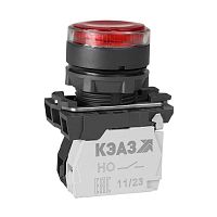 Кнопка КМЕ4111мЛ 220В красный 1но+1нз цилиндр индикатор IP40 КЭАЗ 292037