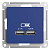 Розетка USB AtlasDesign тип A+A 5В/2.1А 2х5В/1.05А механизм аквамарин SE ATN001133